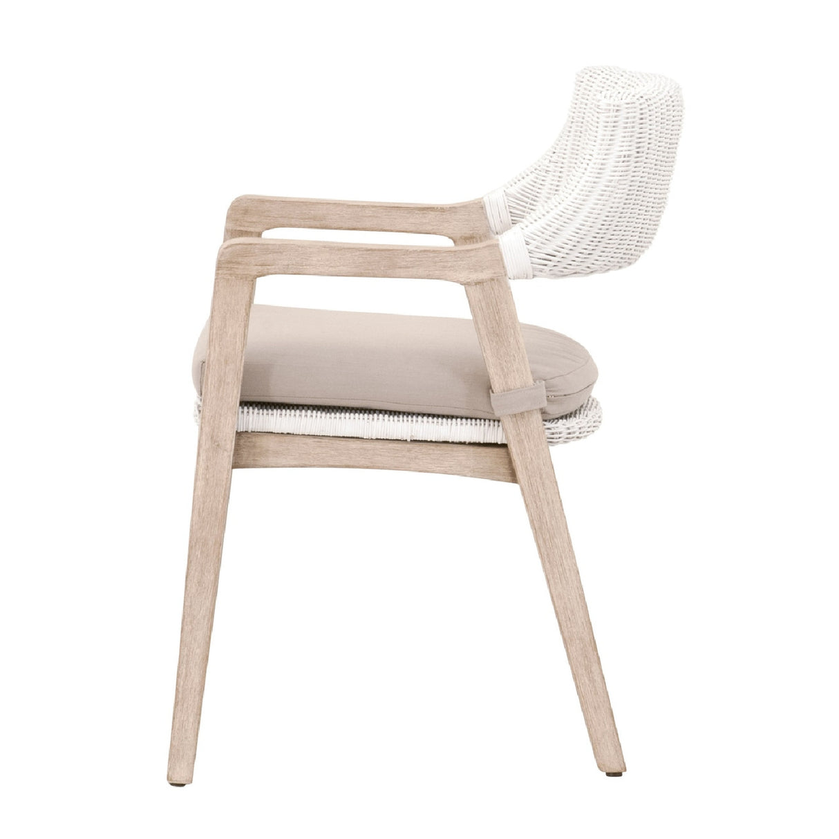 White Rattan Dining Armchair | Oroa.com