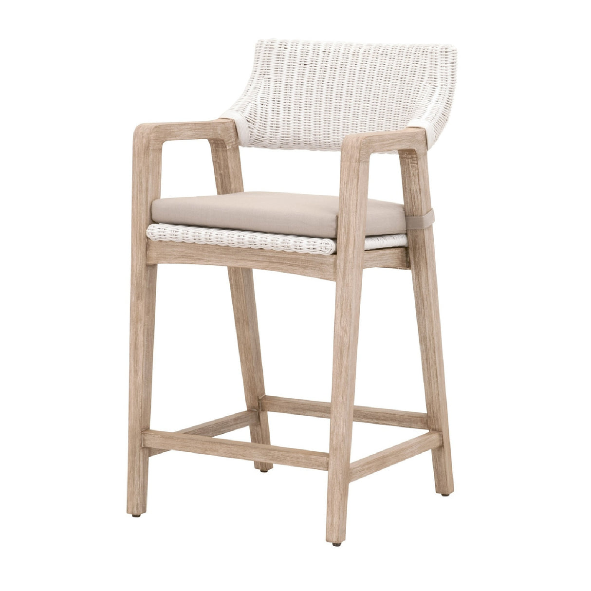 White Rattan Counter Stool | Oroa.com