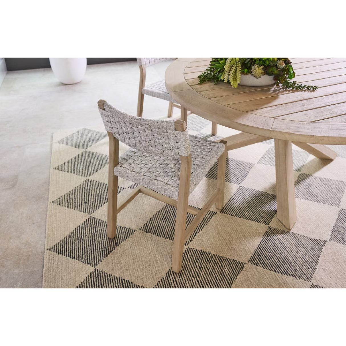 White Rope Indoor/Outdoor Dining Chairs (2) | Oroa.com