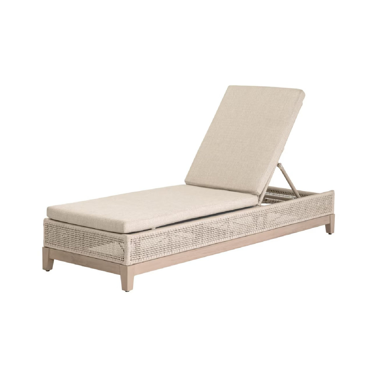 Beige Woven Rope Outdoor Chaise Lounge | Oroa.com