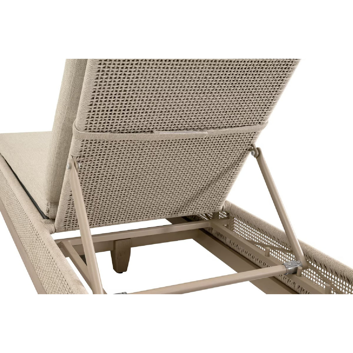 Beige Woven Rope Outdoor Chaise Lounge | Oroa.com