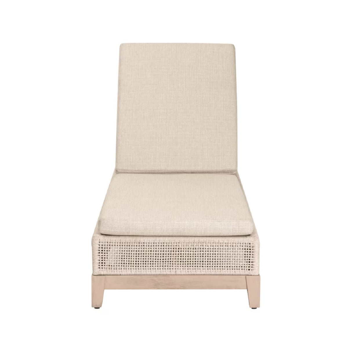 Beige Woven Rope Outdoor Chaise Lounge | Oroa.com