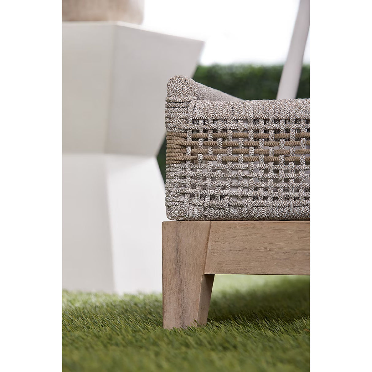 Taupe Stripes Outdoor Chaise Lounge | Oroa.com