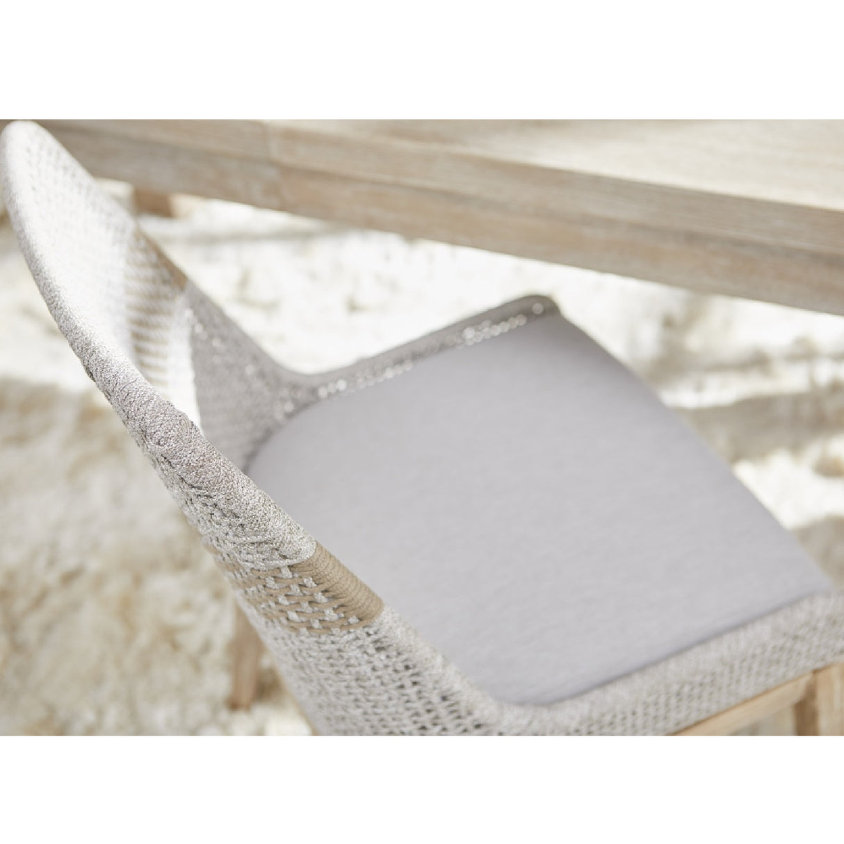 Taupe Stripe Rope Dining Chairs (2) | Oroa.com