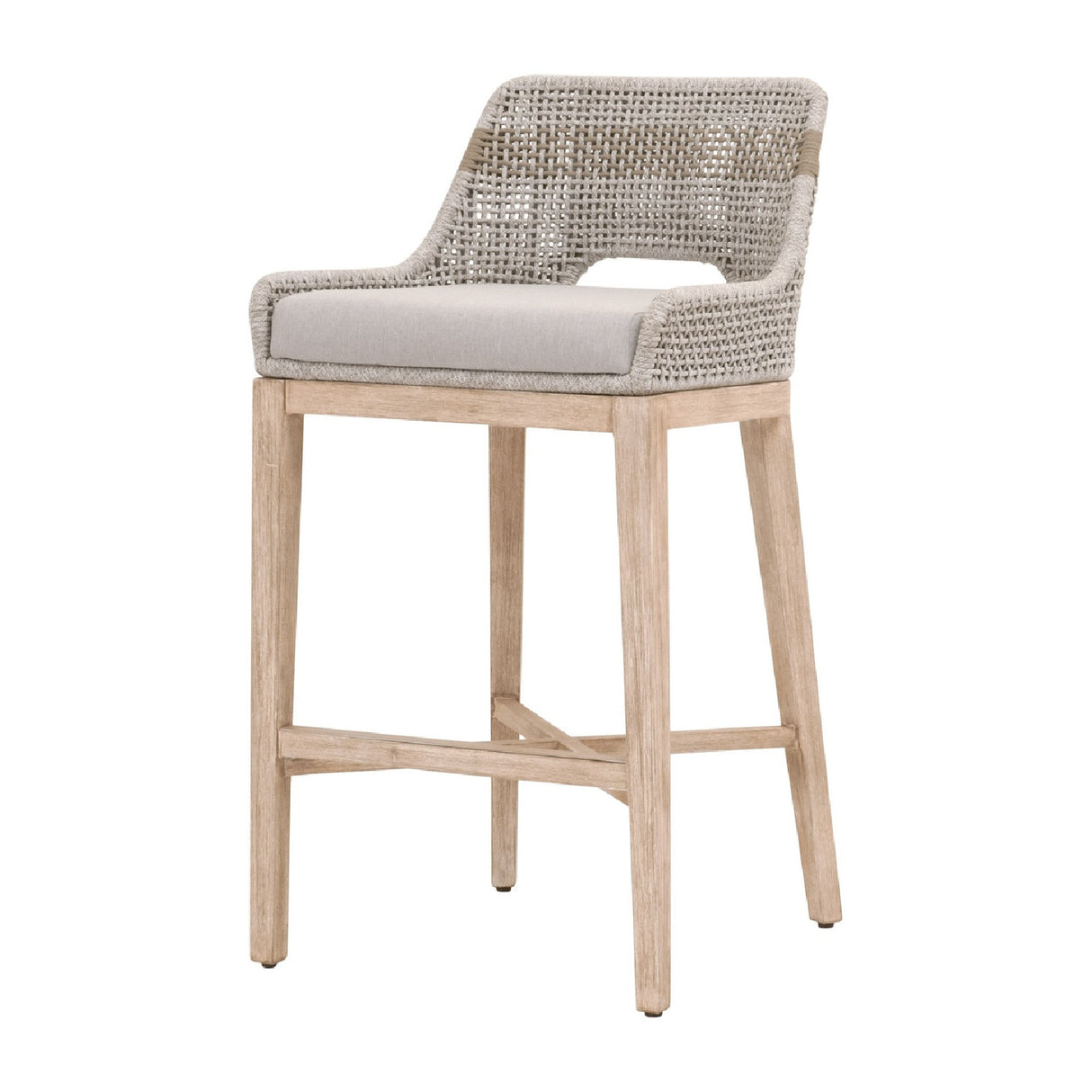 Taupe Stripe Rope Bar Stool | Oroa.com