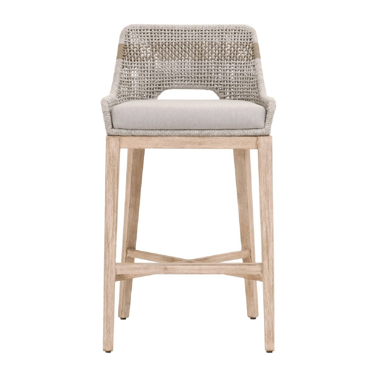 Taupe Stripe Rope Bar Stool | Oroa.com