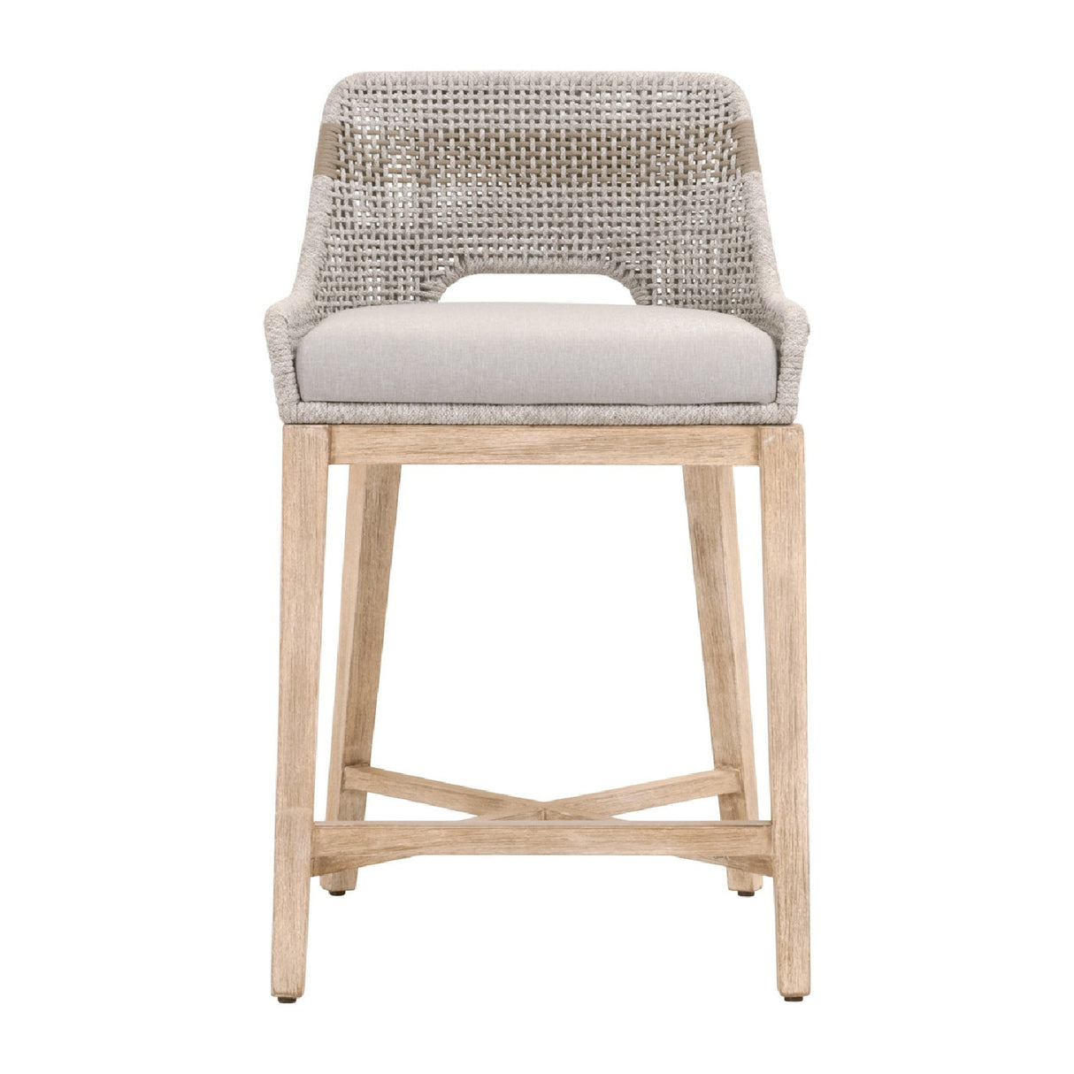 Taupe Stripe Rope Counter Stool | Oroa.com