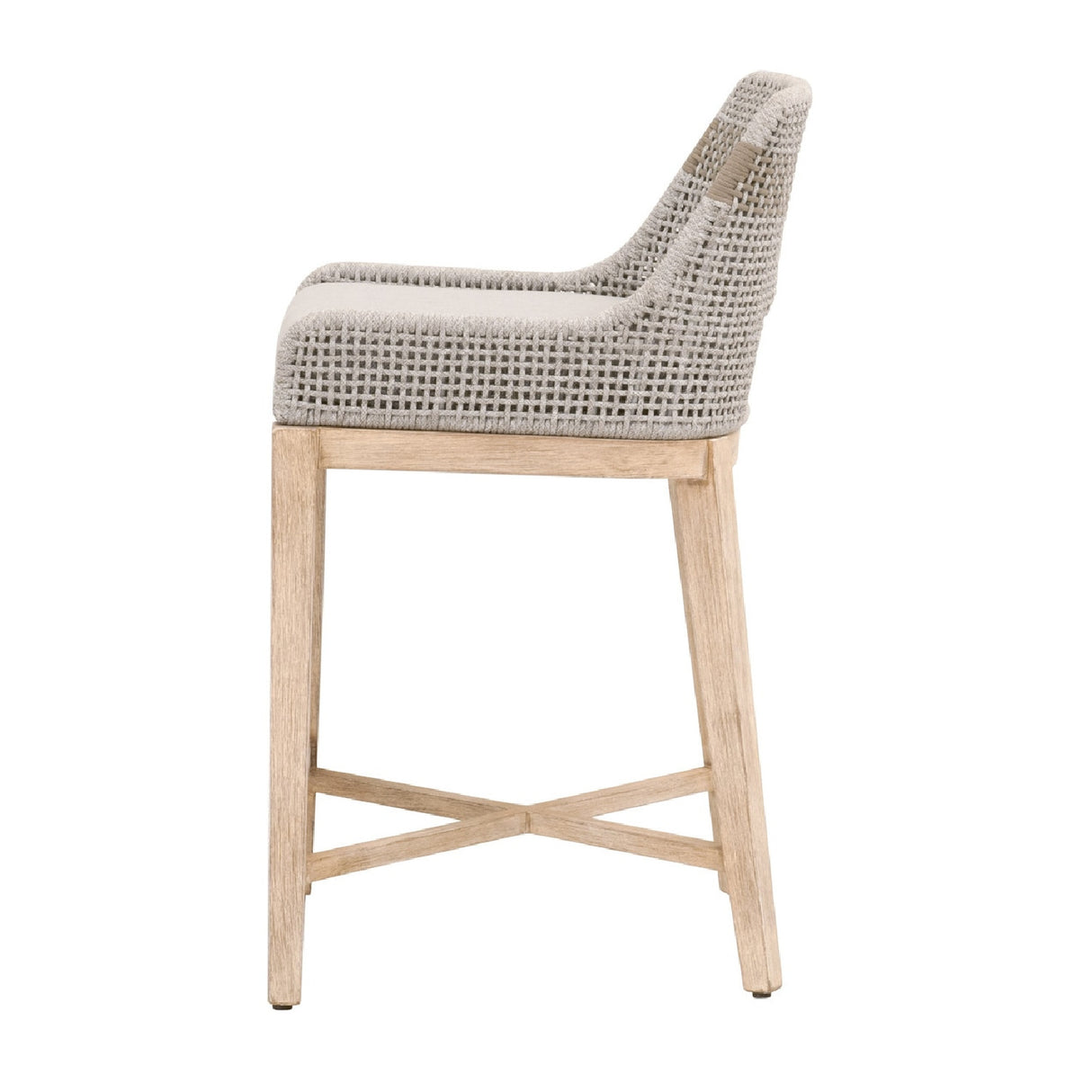 Taupe Stripe Rope Counter Stool | Oroa.com