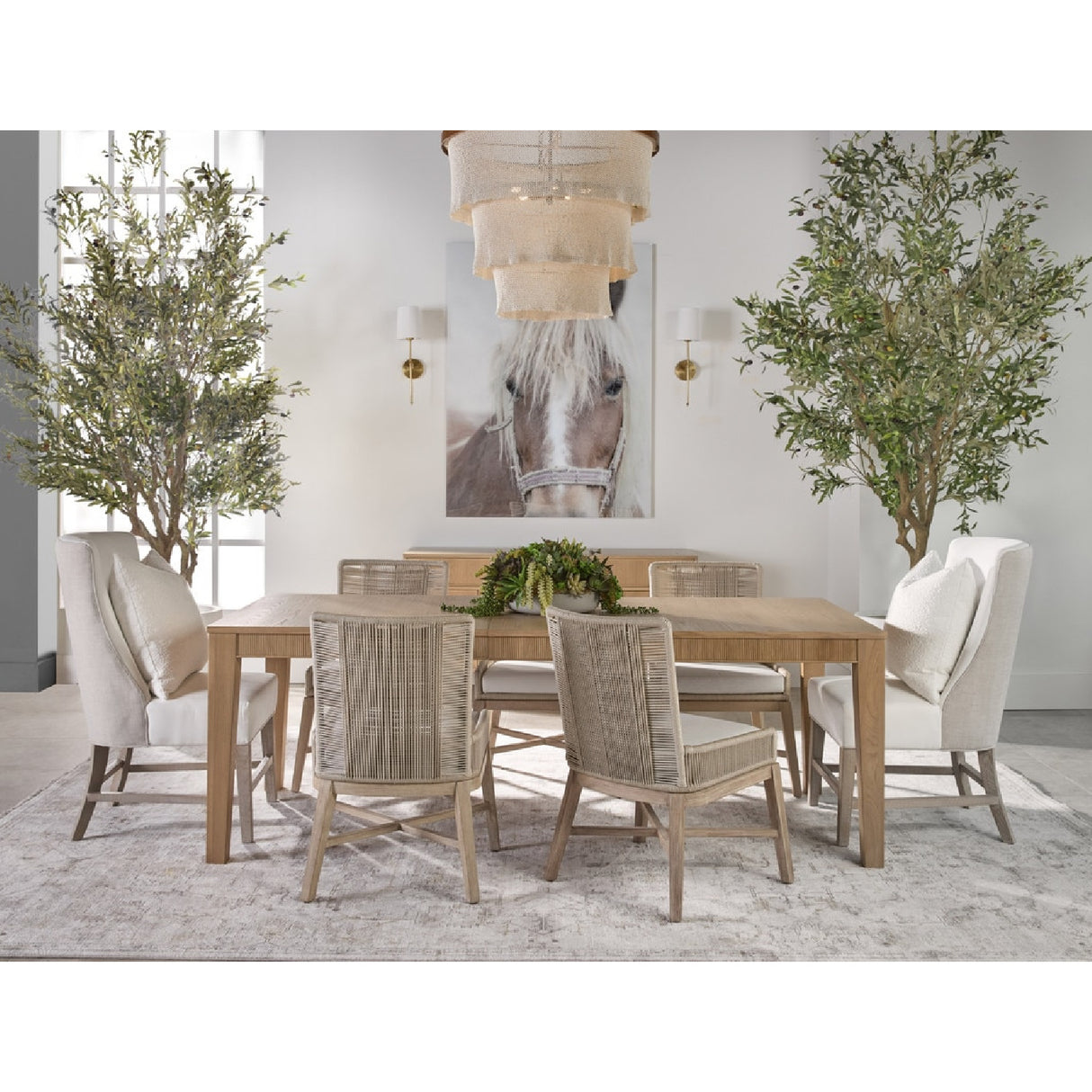 Beige Rope Dining Chairs (2) | Oroa.com