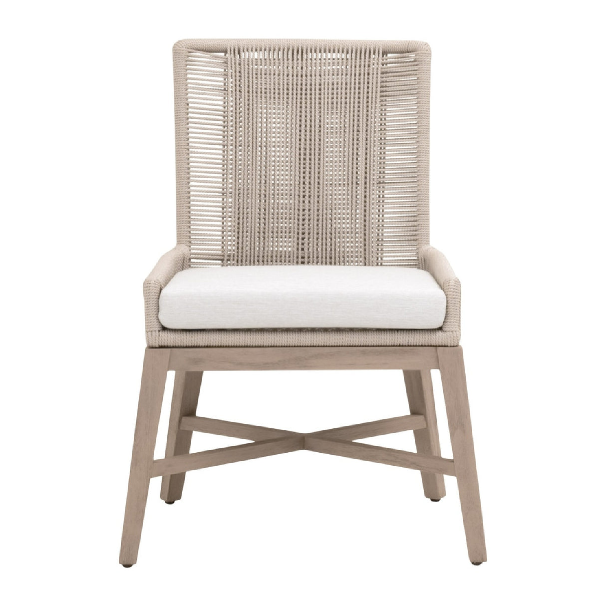 Beige Rope Outdoor Dining Chairs (2) | Oroa.com