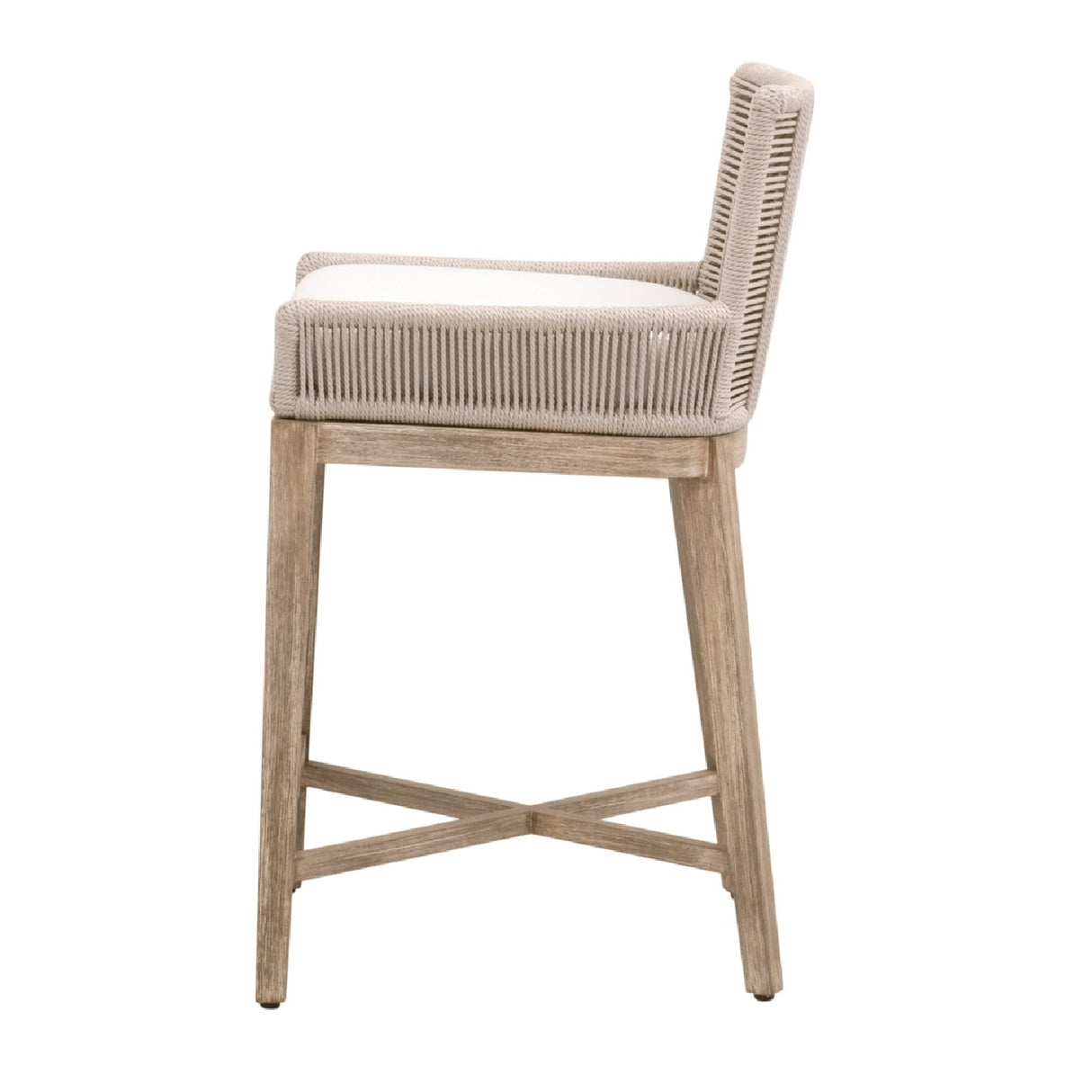 Beige Twist Rope Counter Stool | Oroa.com