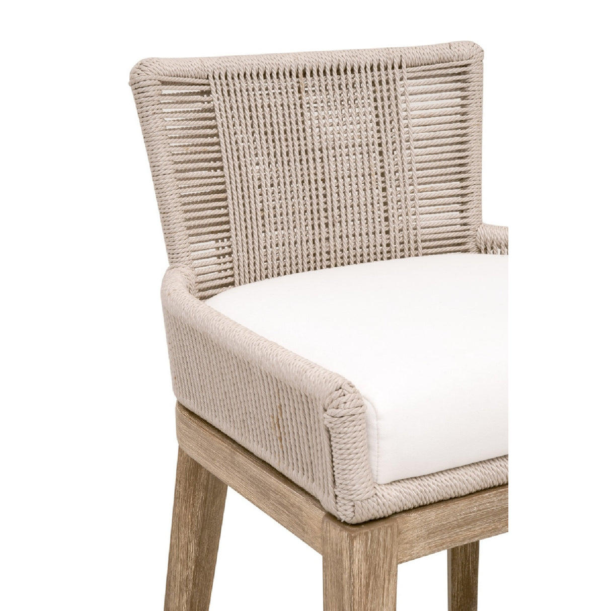 Beige Twist Rope Counter Stool | Oroa.com