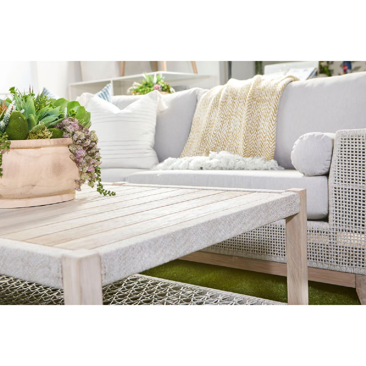 Slatted Teak Outdoor Coffee Table | Oroa.com