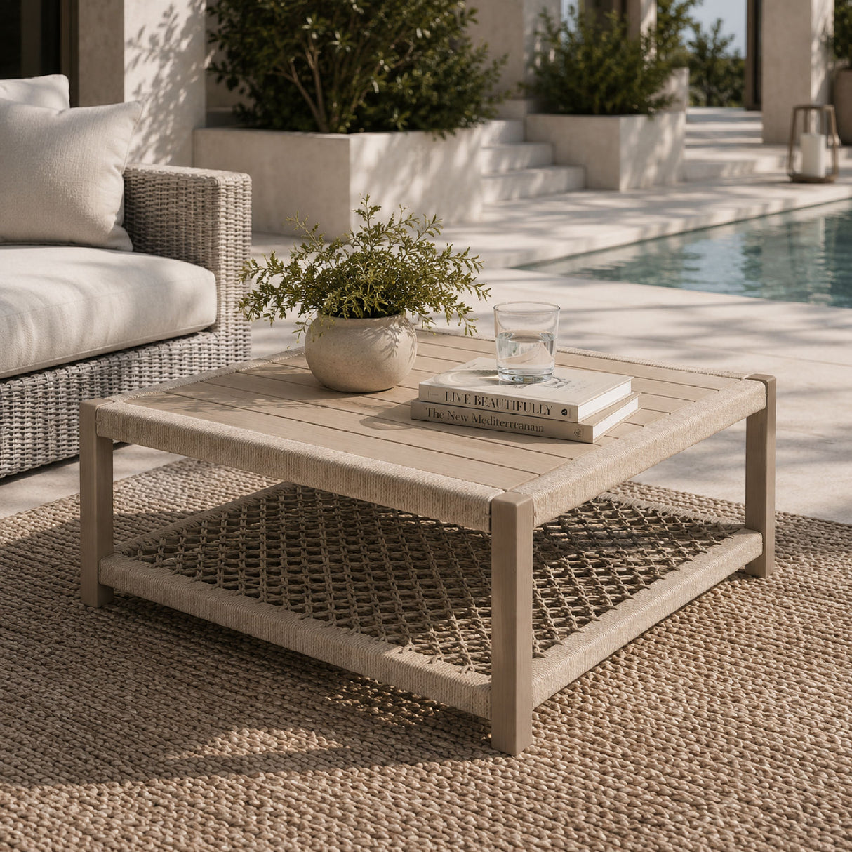 Teak Square Outdoor Coffee Table | Oroa.com