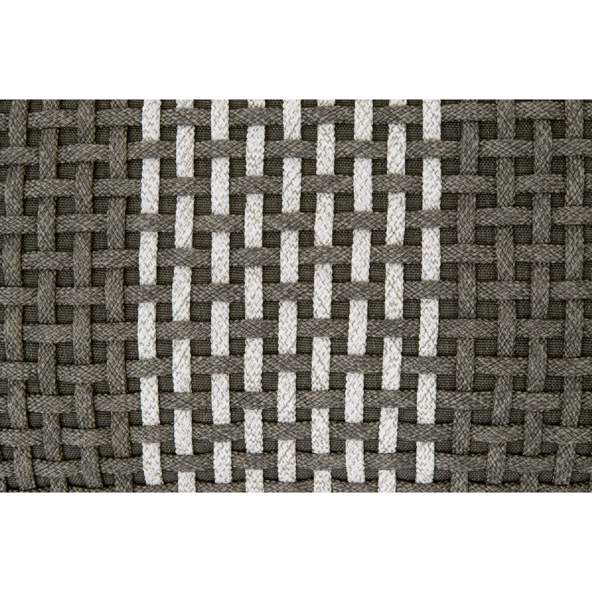 Modern European furniture - Woven Flat Rope Indoor/Outdoor Ottoman - www.oroa.com | Oroa.com