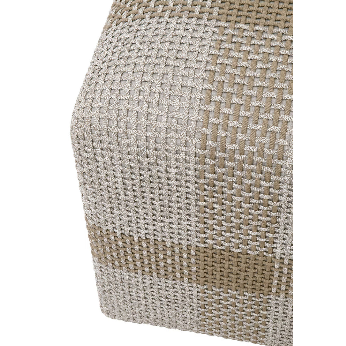Modern European furniture - Woven Flat Rope Indoor/Outdoor Ottoman - www.oroa.com | Oroa.com