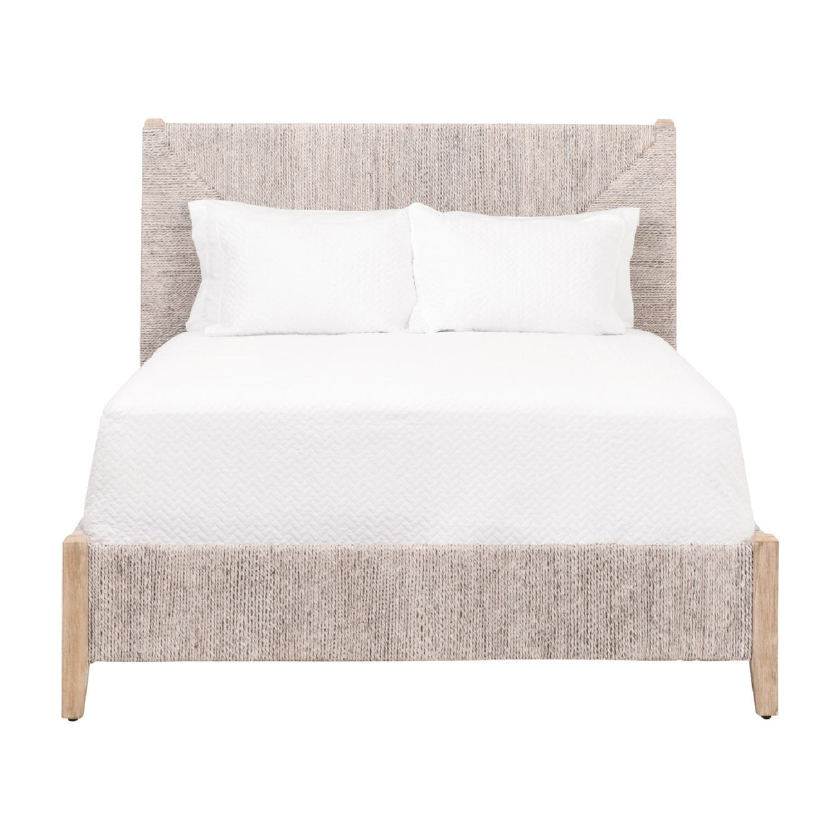 Whitewashed Abaca Rope Bed | Oroa.com