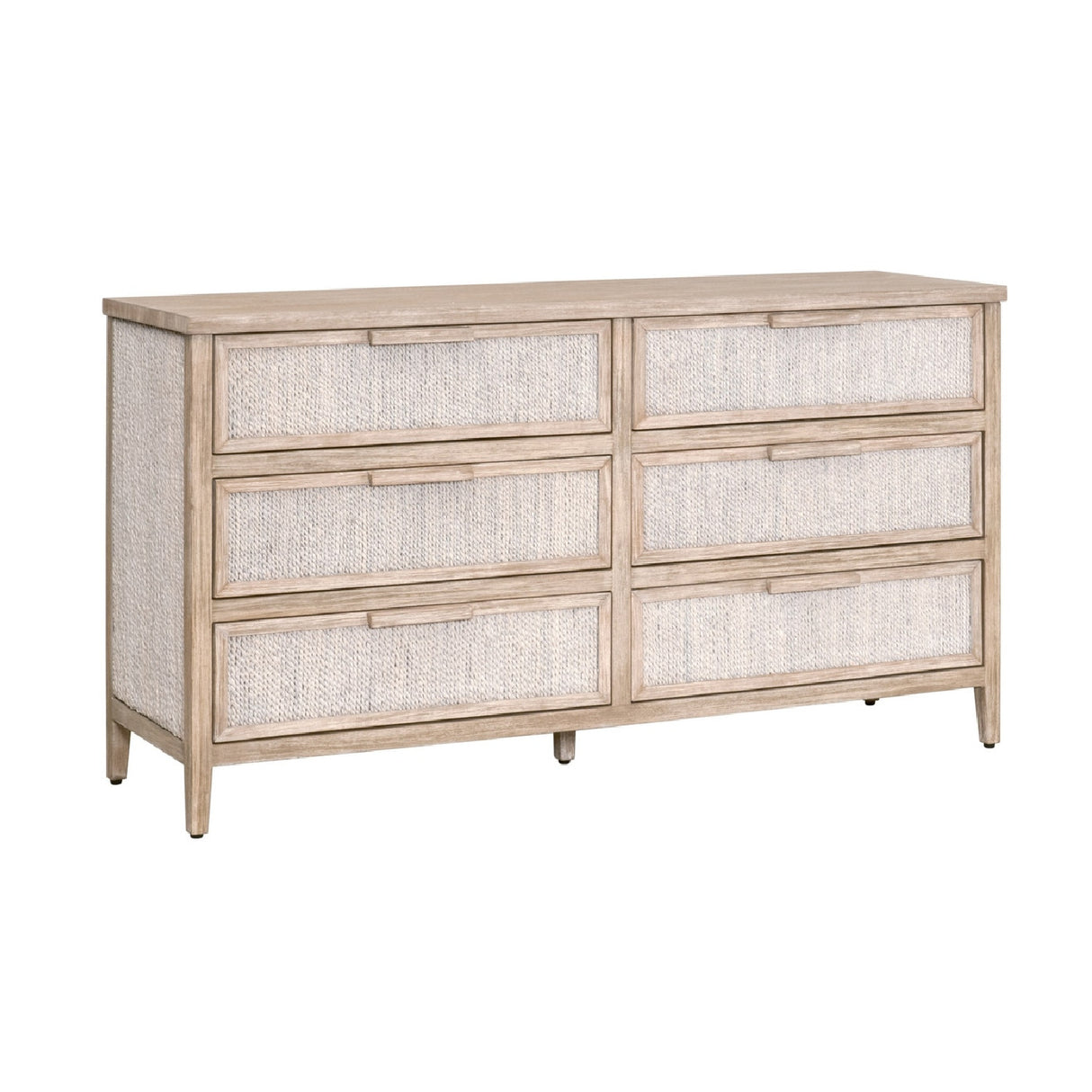 Gray Mahogany 6-Drawer Double Dresser | Oroa.com