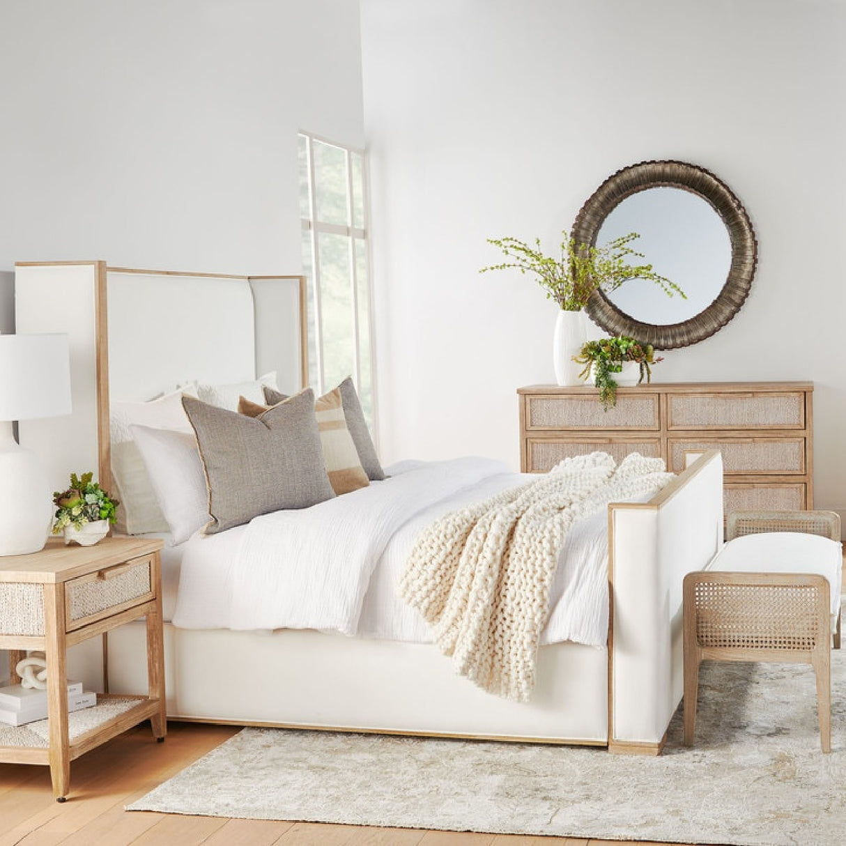 Gray Mahogany 6-Drawer Double Dresser | Oroa.com