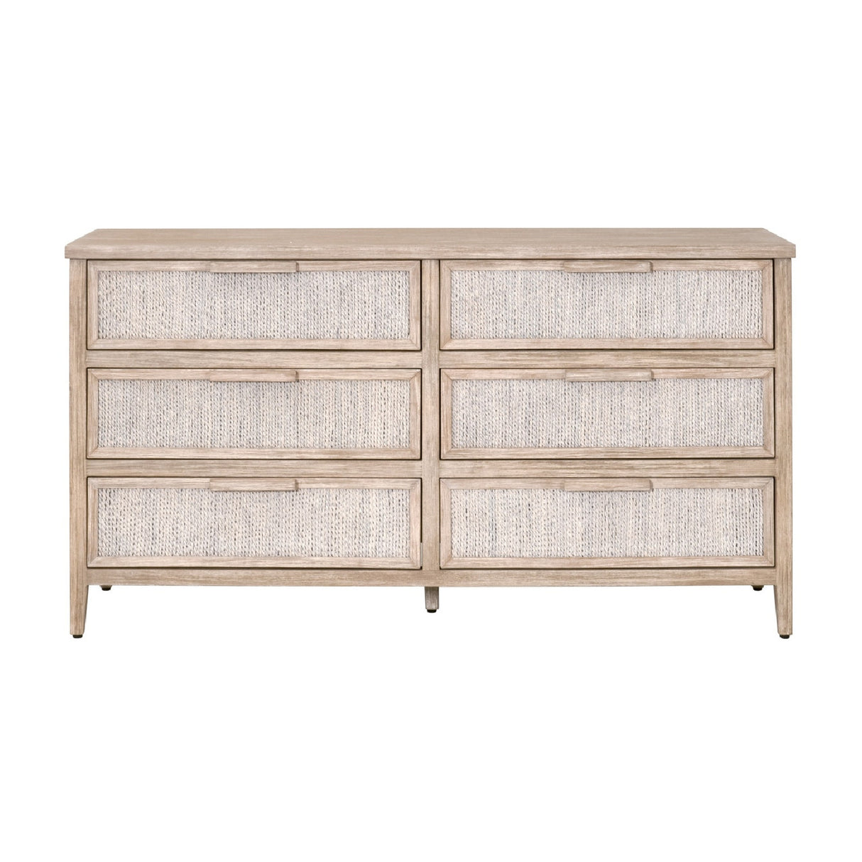 Gray Mahogany 6-Drawer Double Dresser | Oroa.com