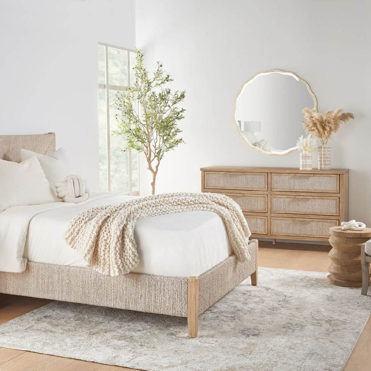 Gray Mahogany 6-Drawer Double Dresser | Oroa.com