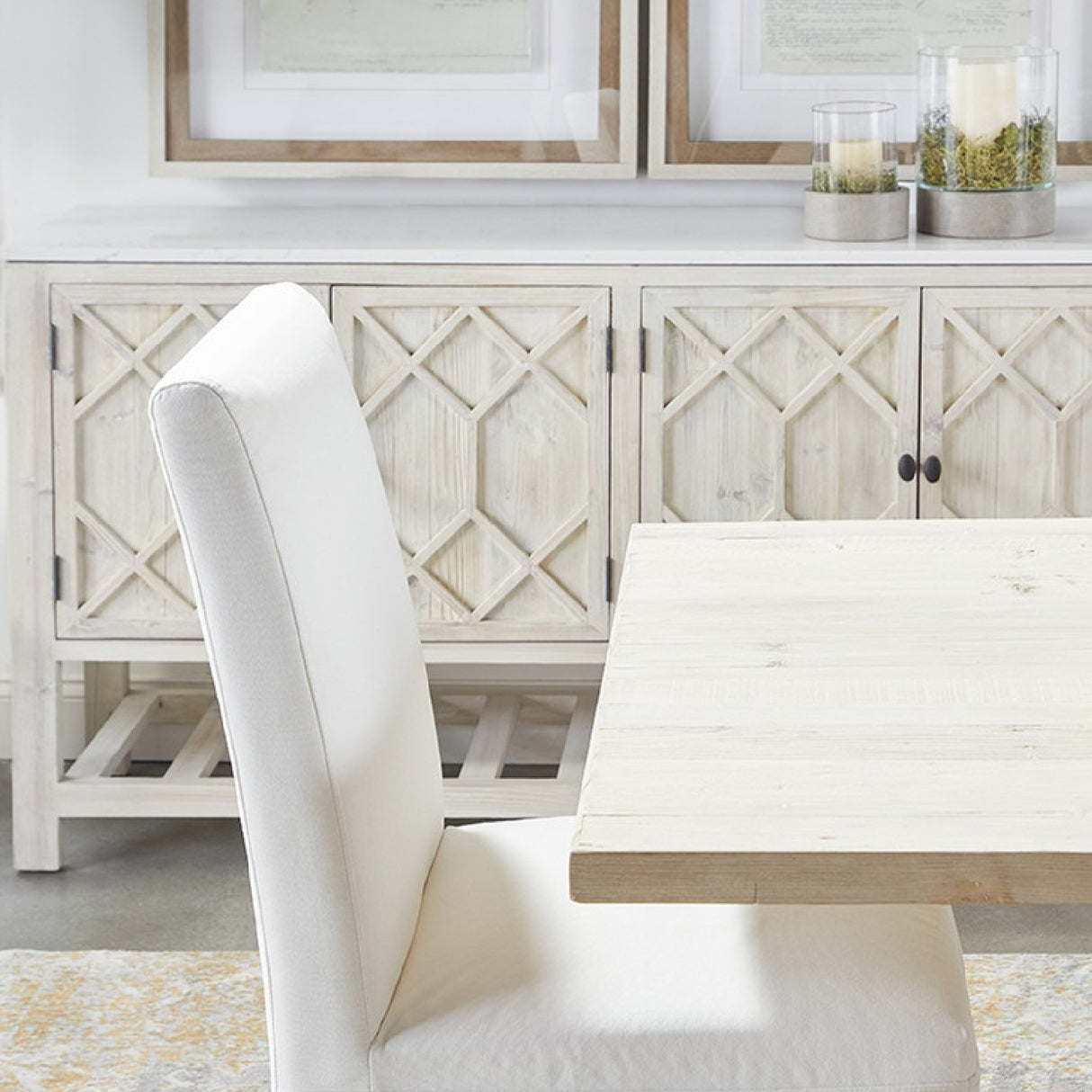 White Dining Chair Slipcovers (2) | Oroa.com