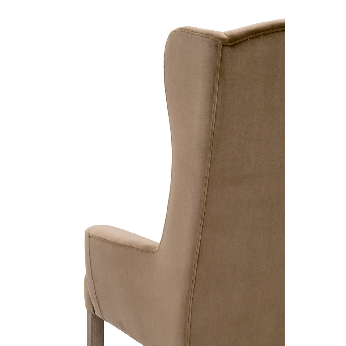 Brown Velvet High-Back Accent Chair | Oroa.com