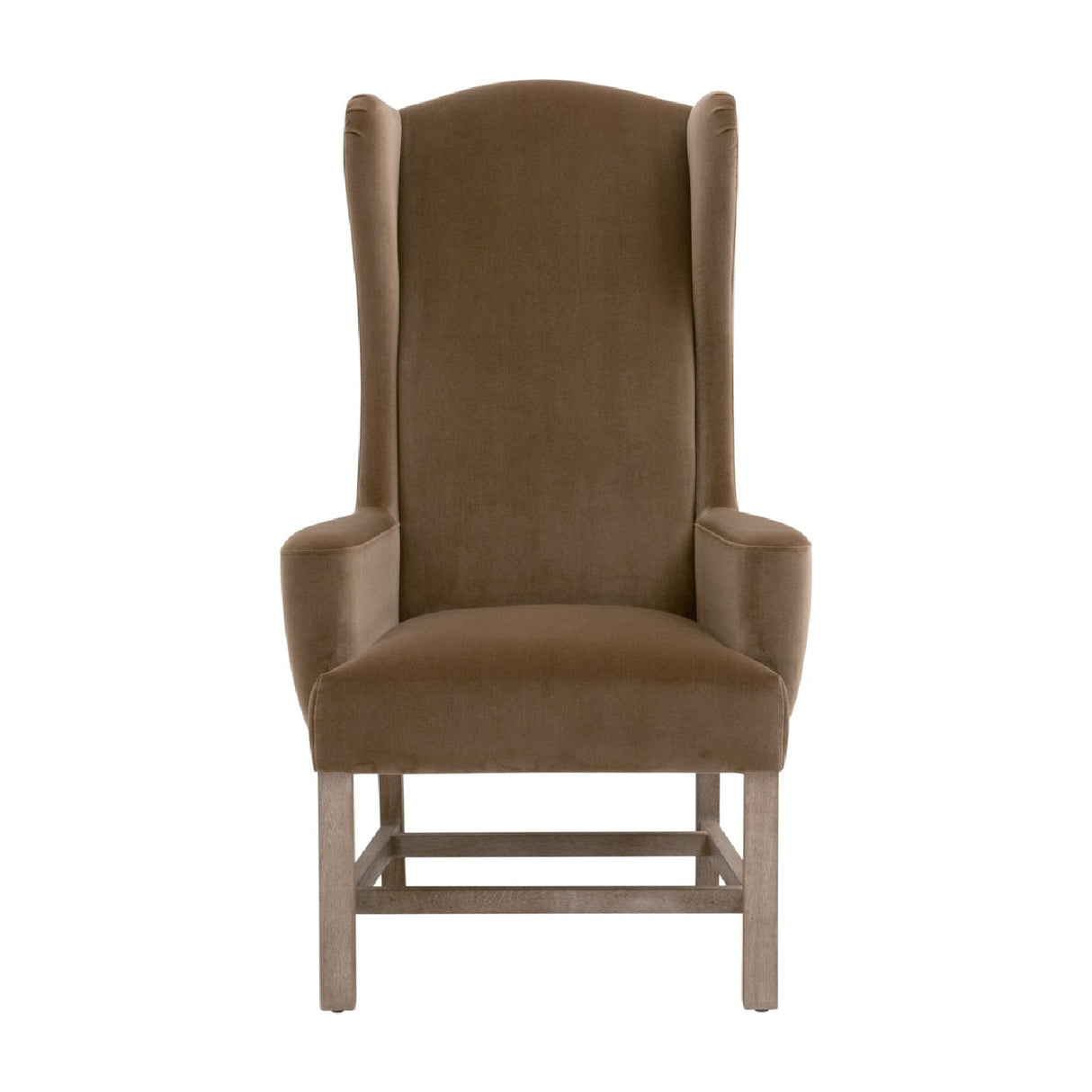 Brown Velvet High-Back Accent Chair | Oroa.com