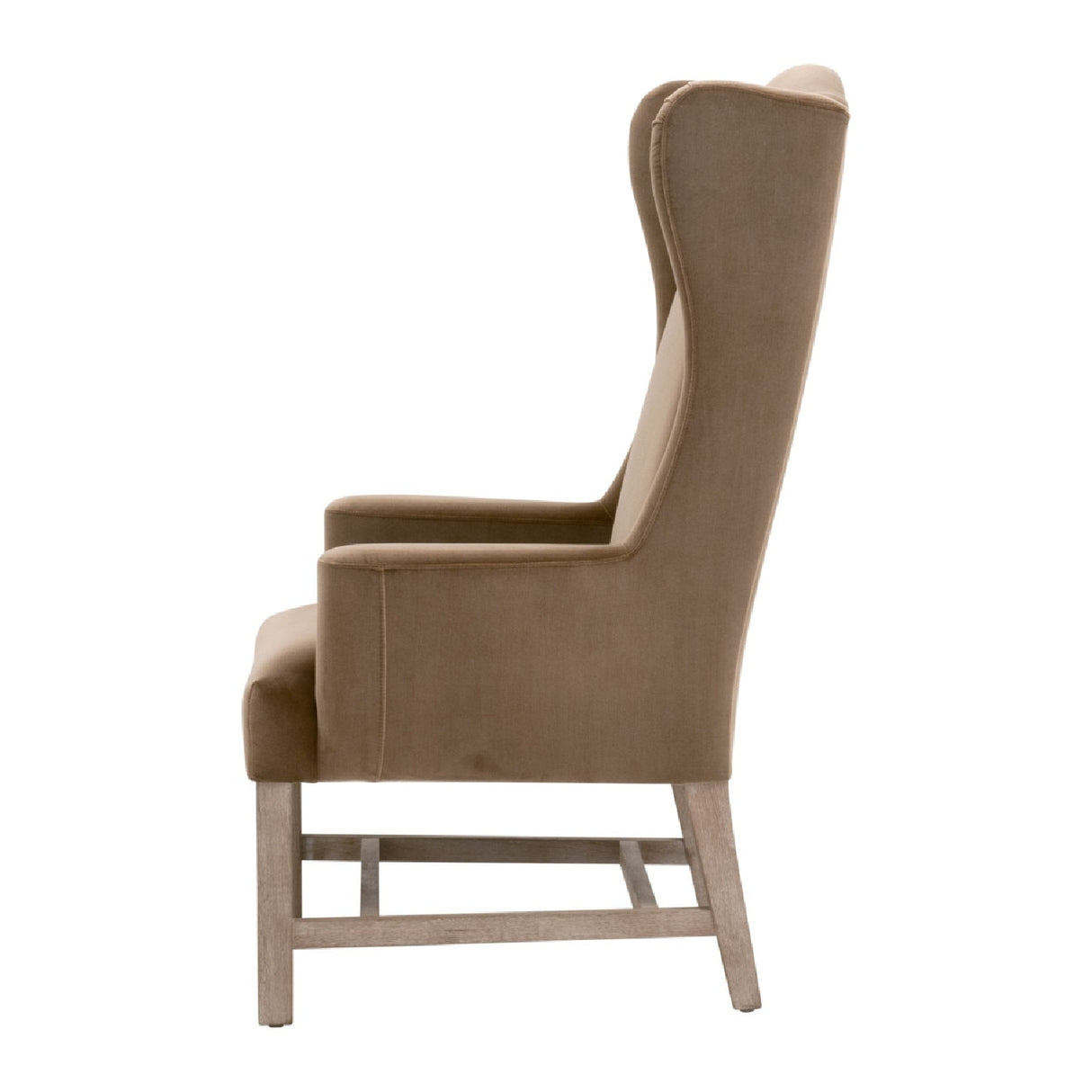 Brown Velvet High-Back Accent Chair | Oroa.com