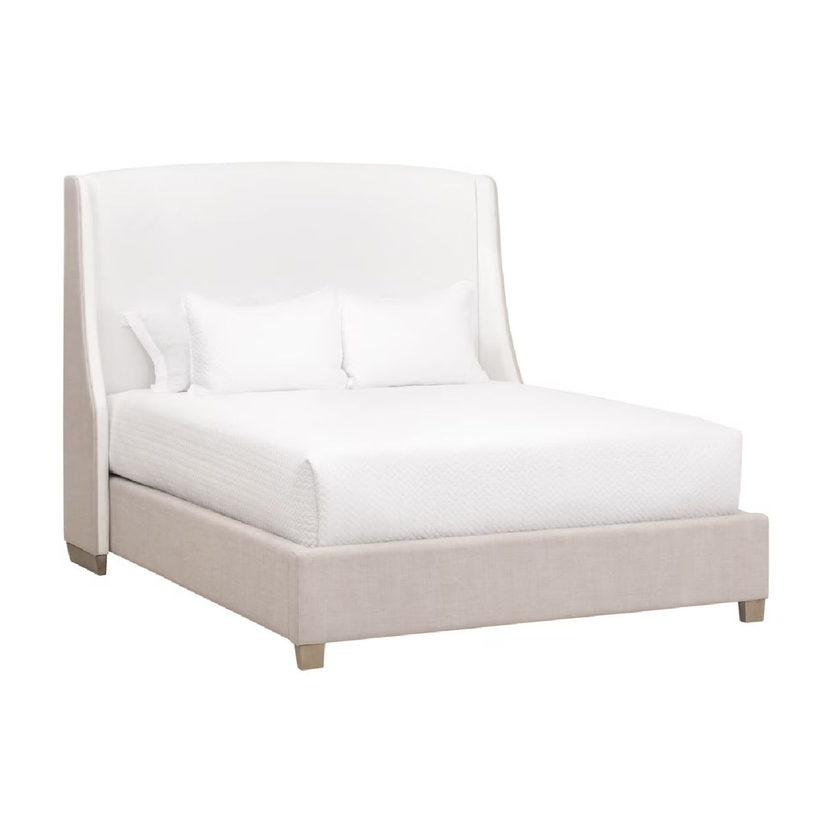 Beige Fabric Bed | Oroa.com