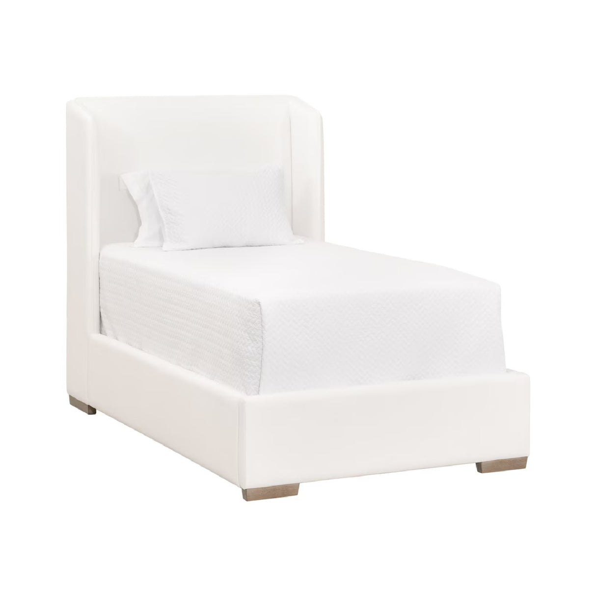 White Upholstered Twin Bed | Oroa.com