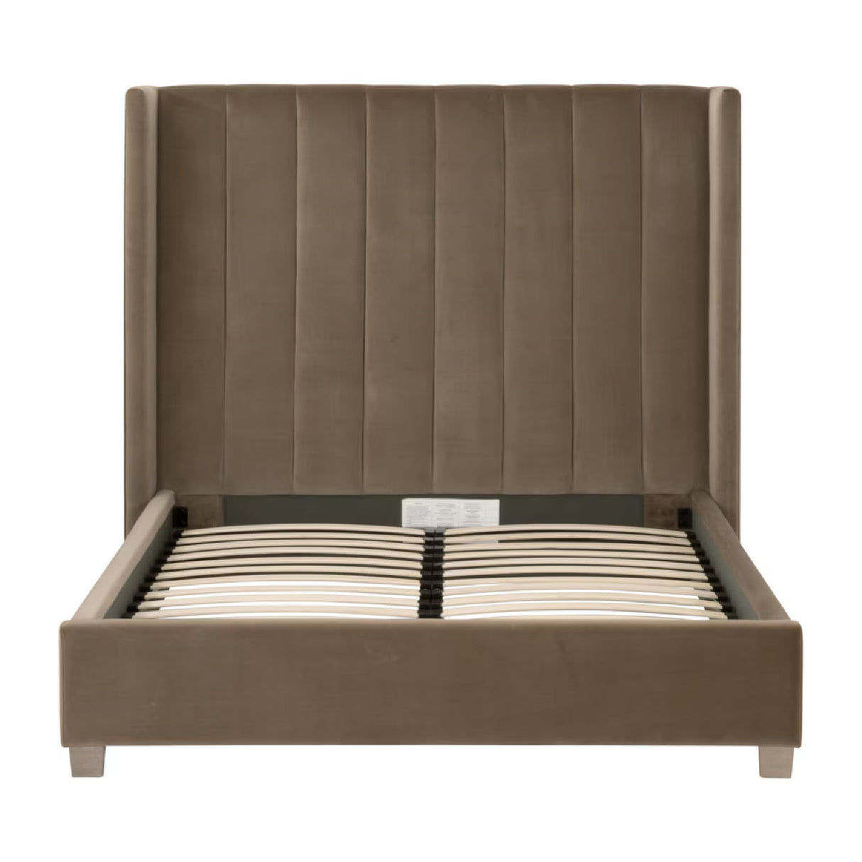 Modern European furniture - Velvet Channeled Queen Bed - www.oroa.com | Oroa.com