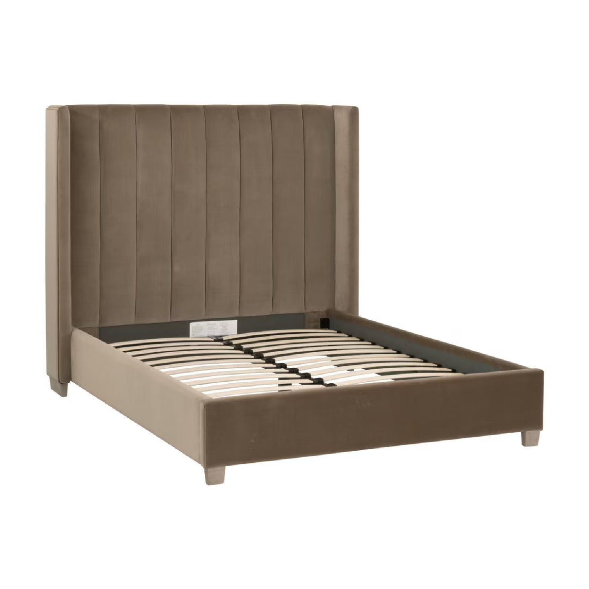 Modern European furniture - Velvet Channeled Queen Bed - www.oroa.com | Oroa.com