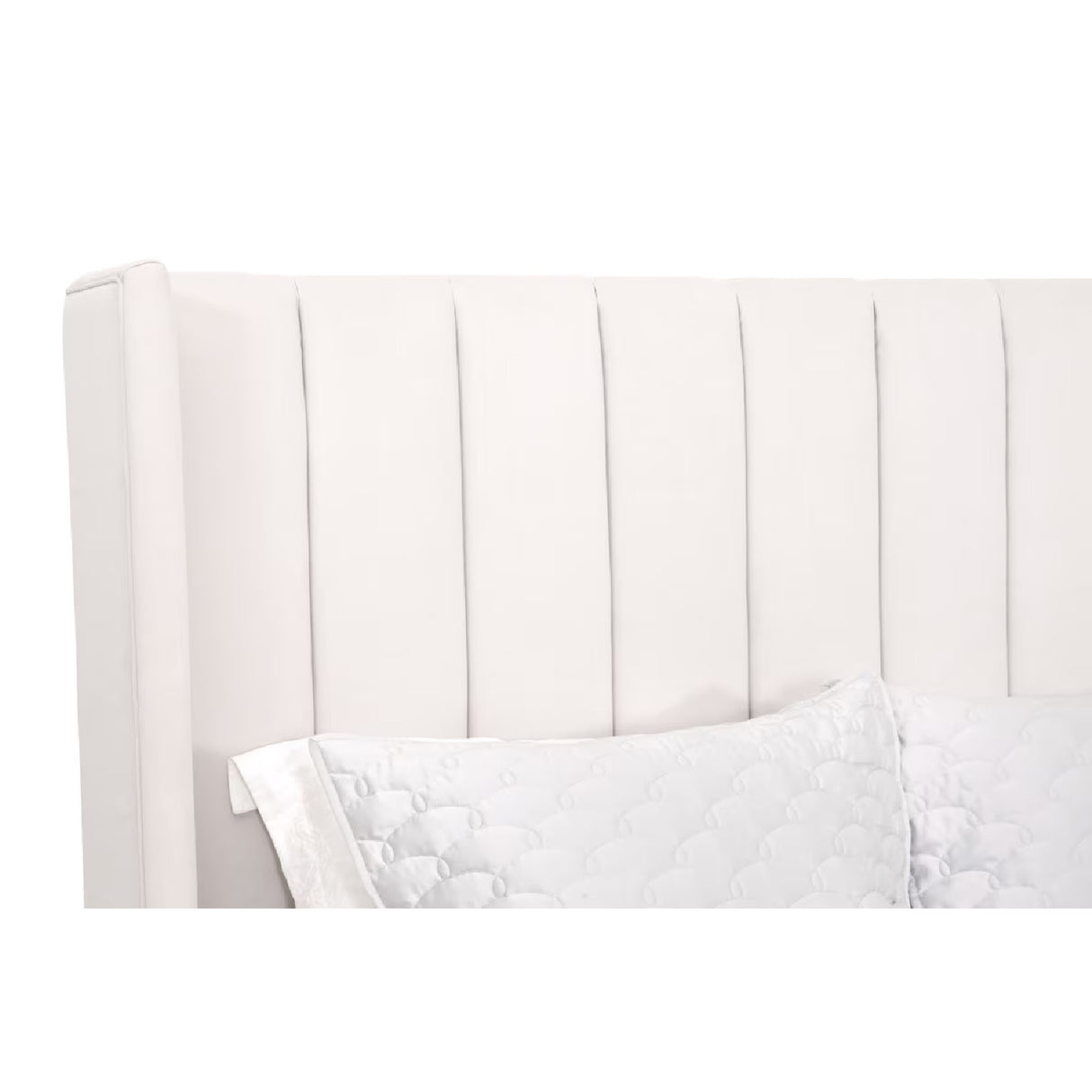 Modern European furniture - Velvet Channeled Queen Bed - www.oroa.com | Oroa.com