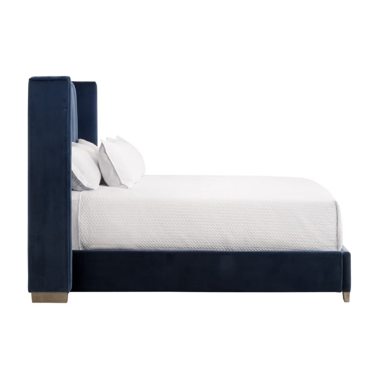 Modern European furniture - Velvet Channeled Queen Bed - www.oroa.com | Oroa.com