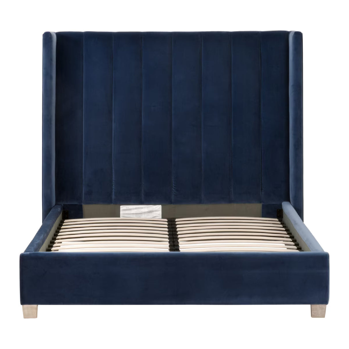 Modern European furniture - Velvet Channeled Queen Bed - www.oroa.com | Oroa.com