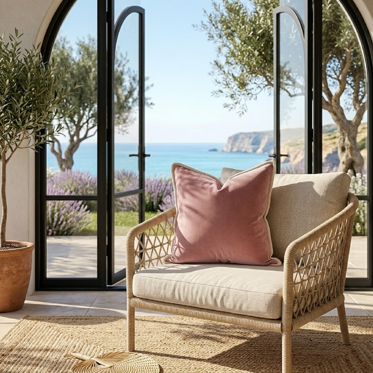 Pink Velvet Pillows (2) | Oroa.com