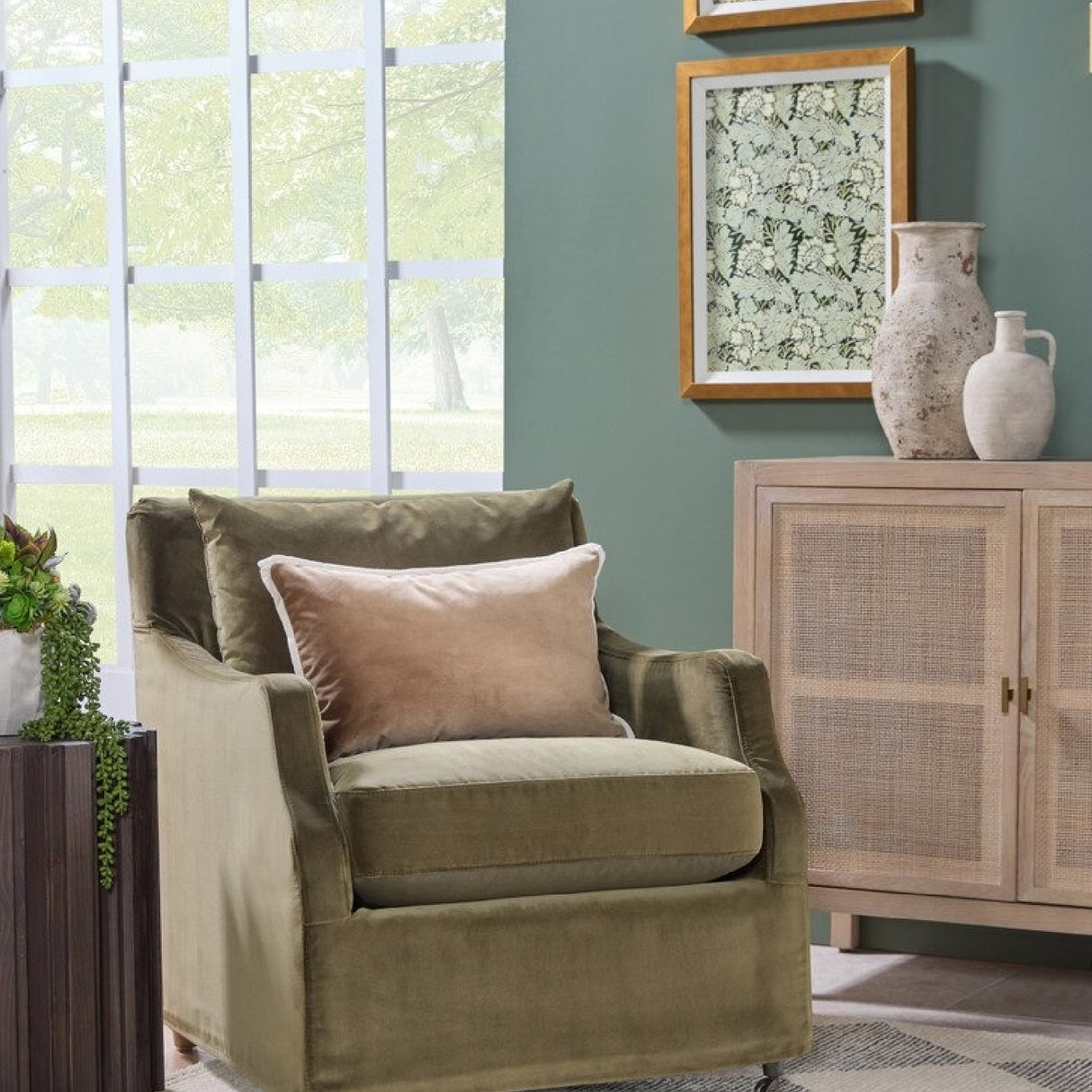 Brown Velvet Lumbar Pillows (2) | Oroa.com