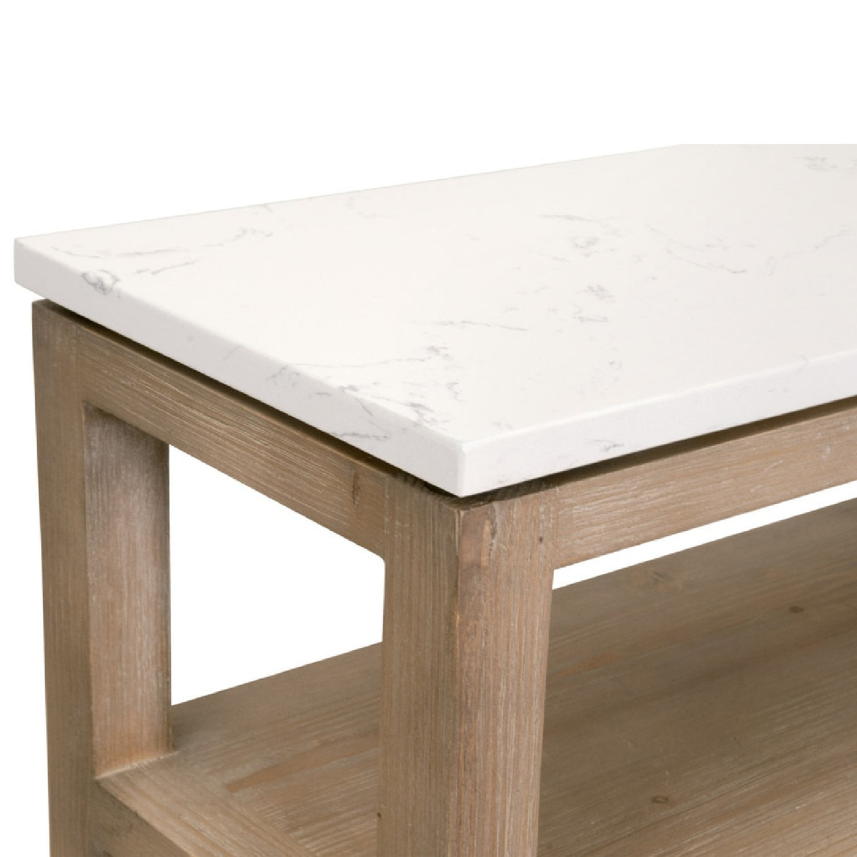 White Quartz Top Console Table | Oroa.com