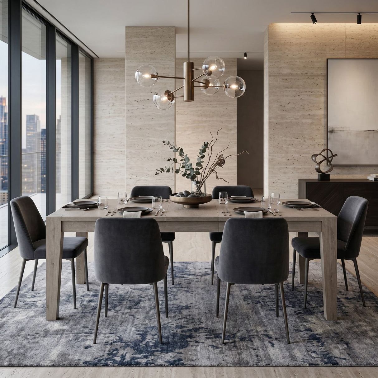 Gray Oak Extendable Dining Table | Oroa.com