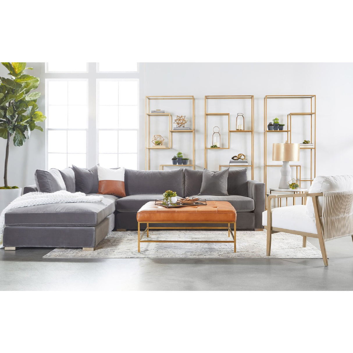 Oak Framed White Cushion Club Chair | Oroa.com