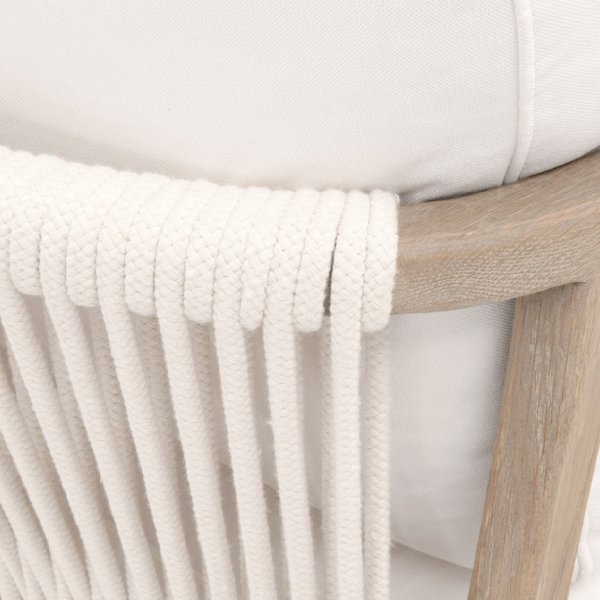 Oak Framed White Cushion Club Chair | Oroa.com