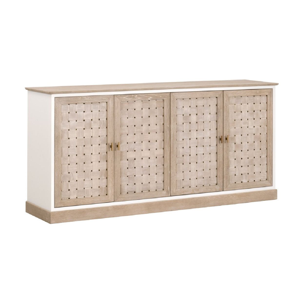 4-Door Woven Style Oak Sideboard | Oroa.com