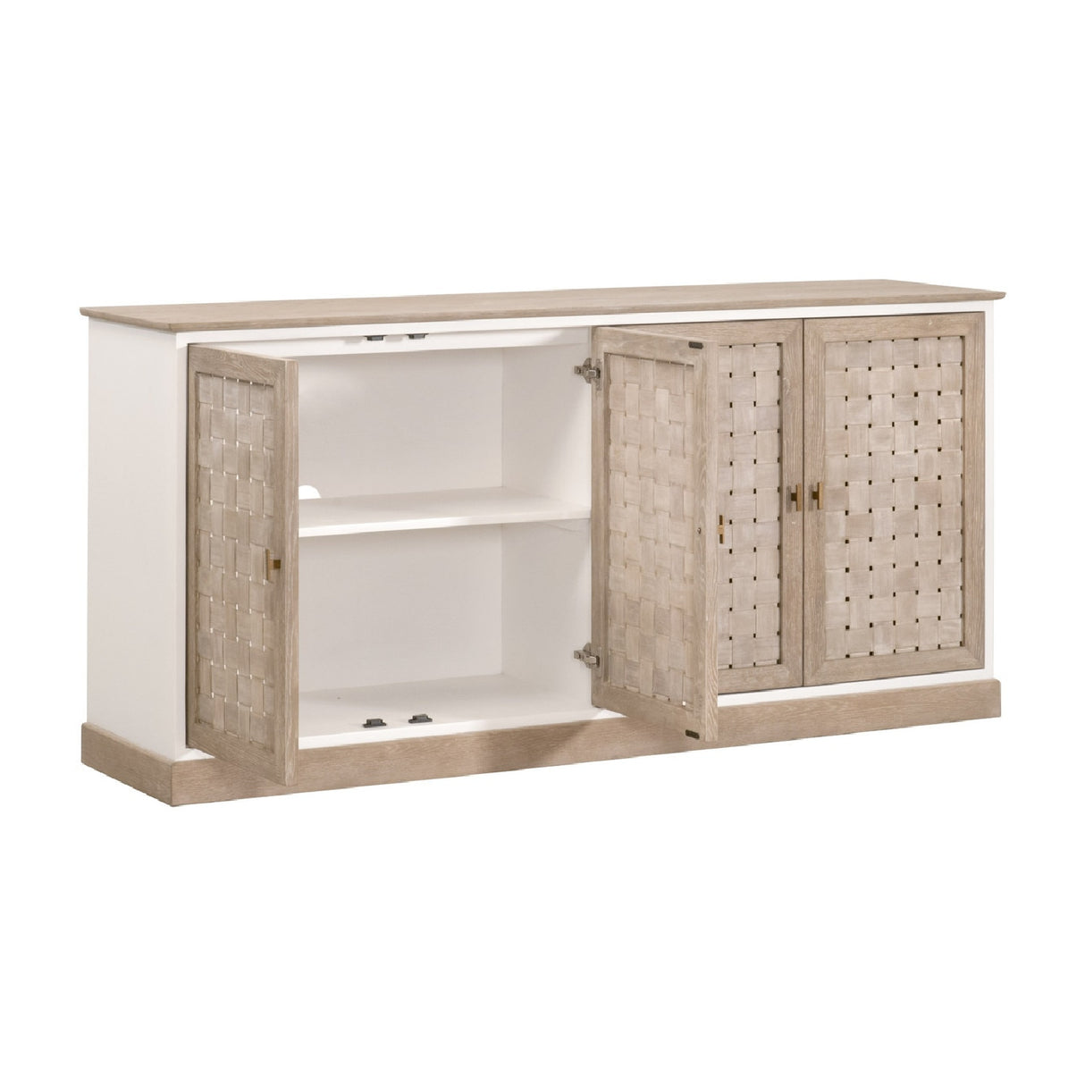 4-Door Woven Style Oak Sideboard | Oroa.com