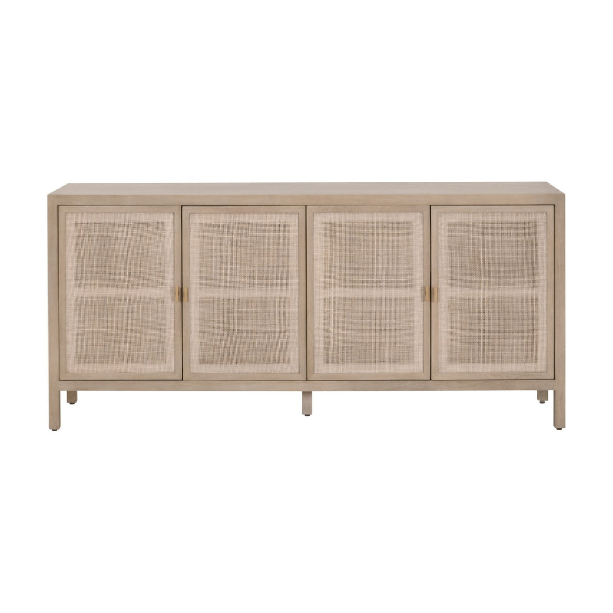 4-Door Gray Cane Media Sideboard | Oroa.com