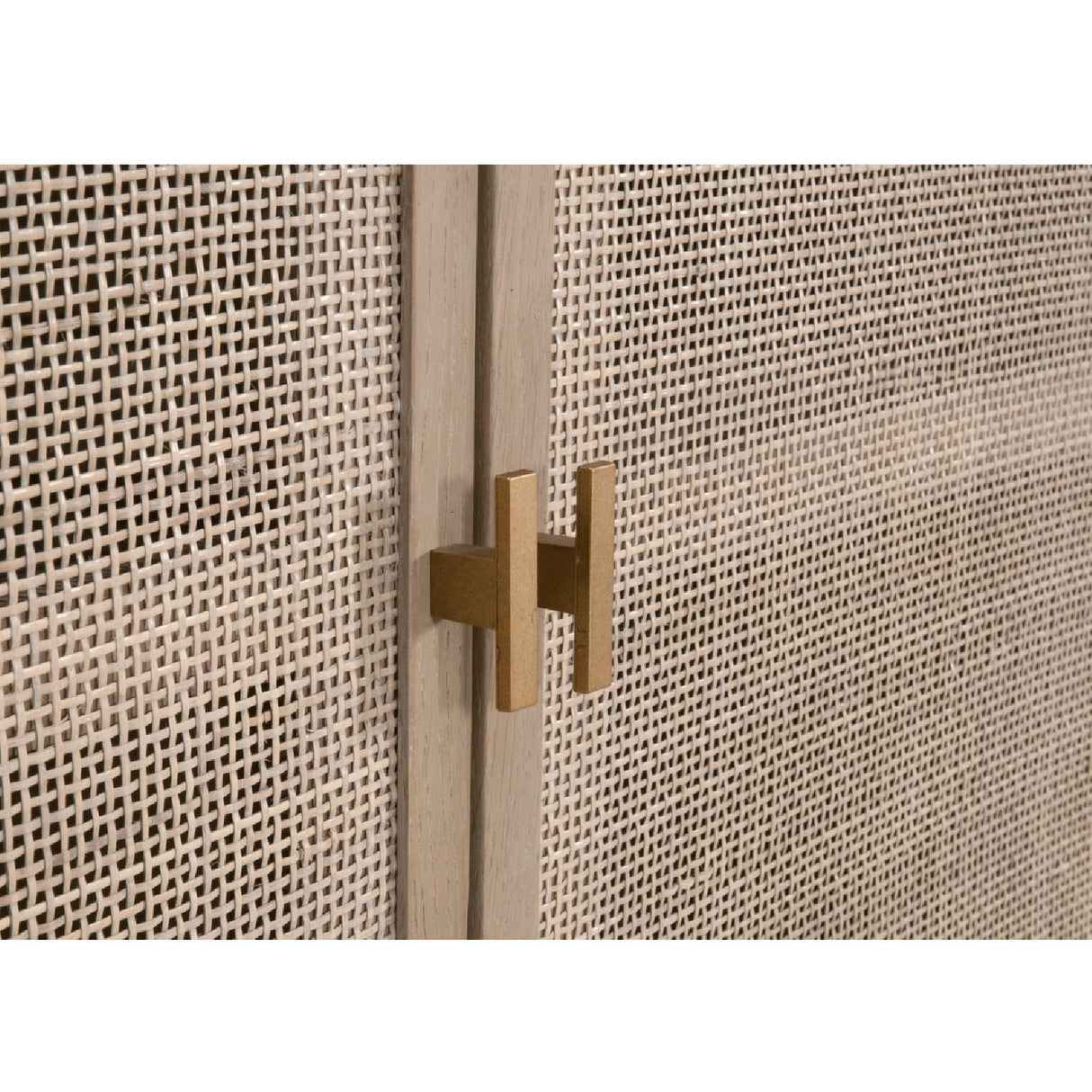 4-Door Gray Cane Media Sideboard | Oroa.com