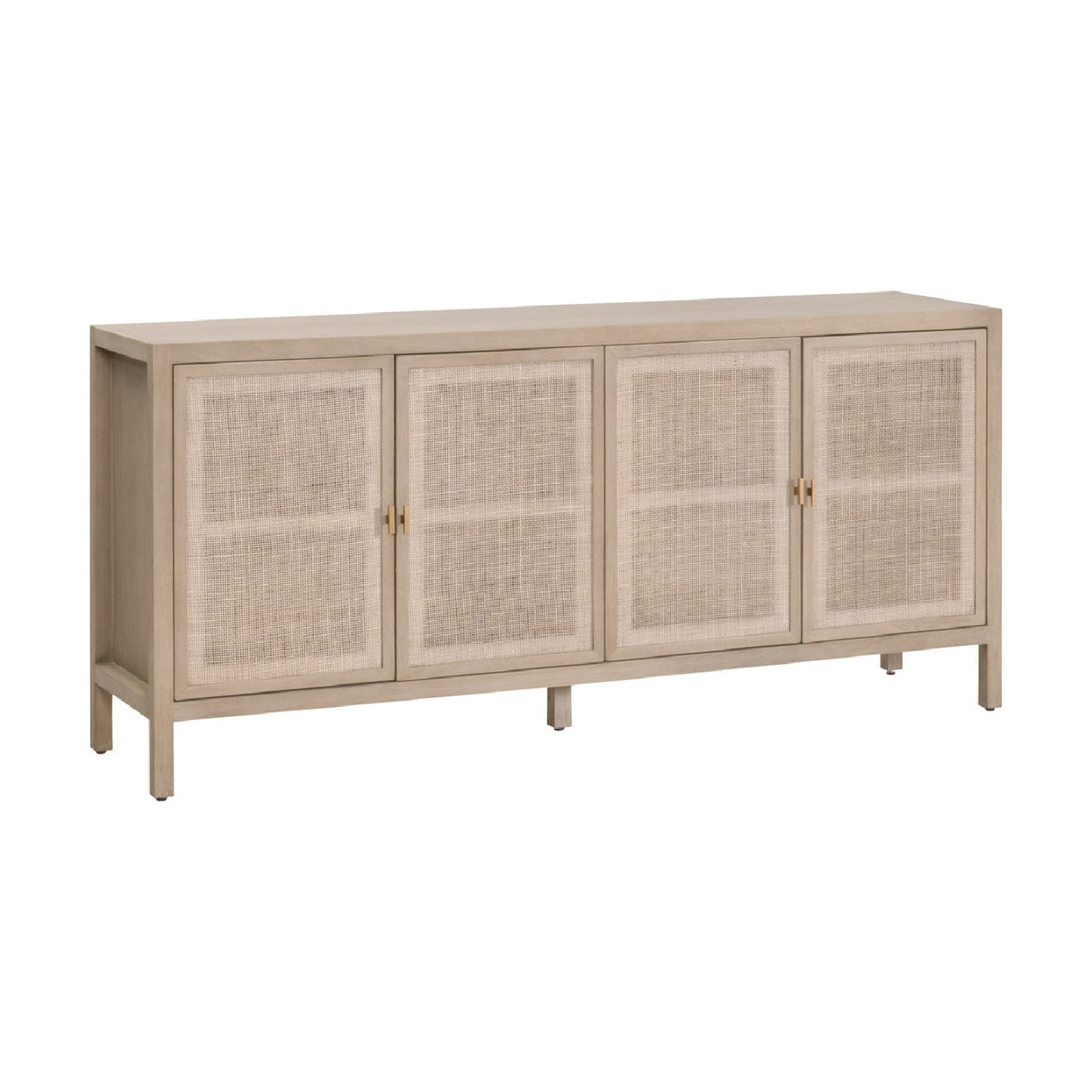 4-Door Gray Cane Media Sideboard | Oroa.com