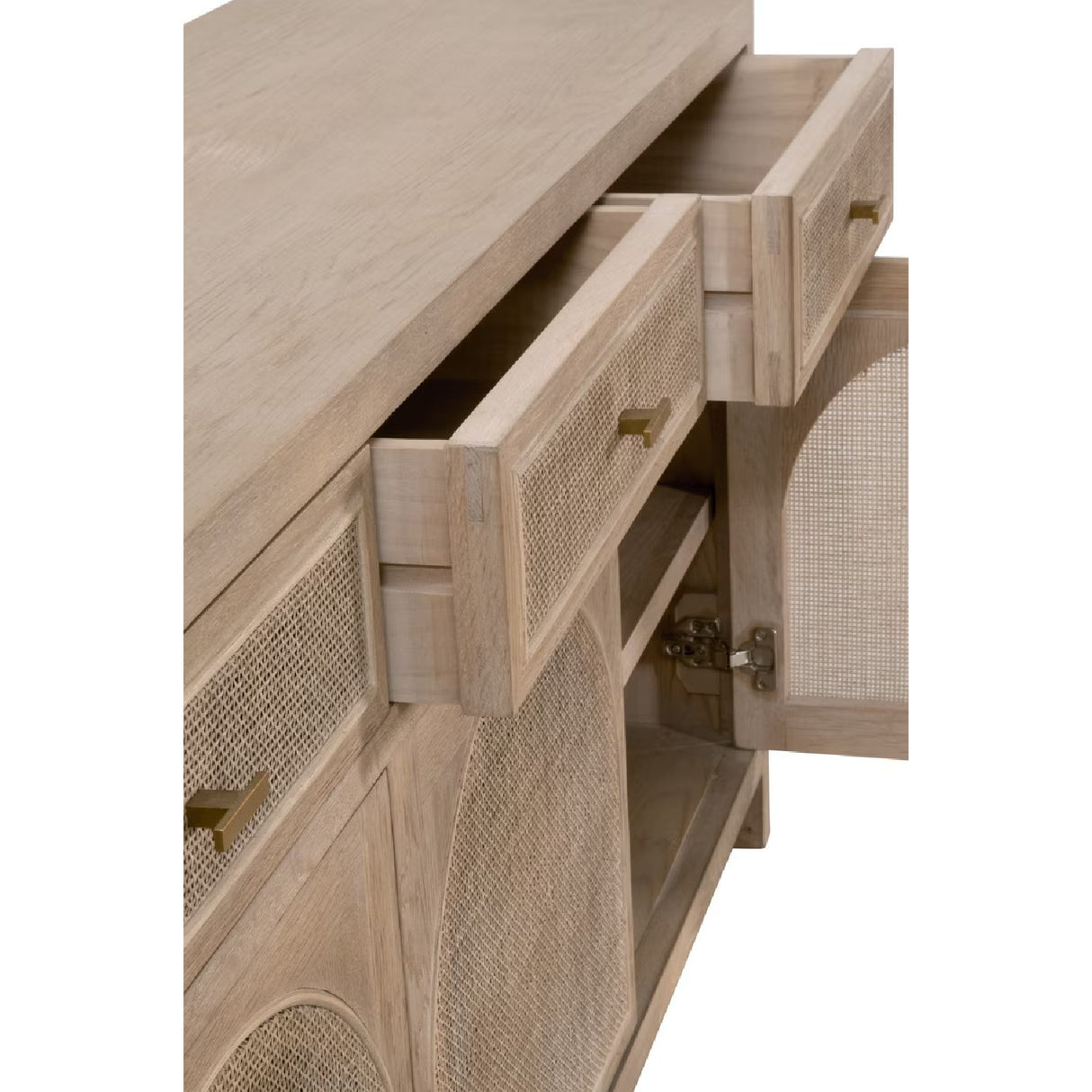 Smoked Gray Oak Media Sideboard | Oroa.com