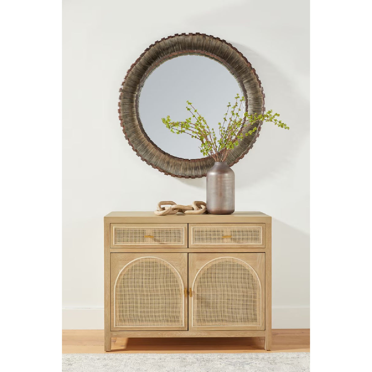 Smoked Gray Oak Media Cabinet | Oroa.com