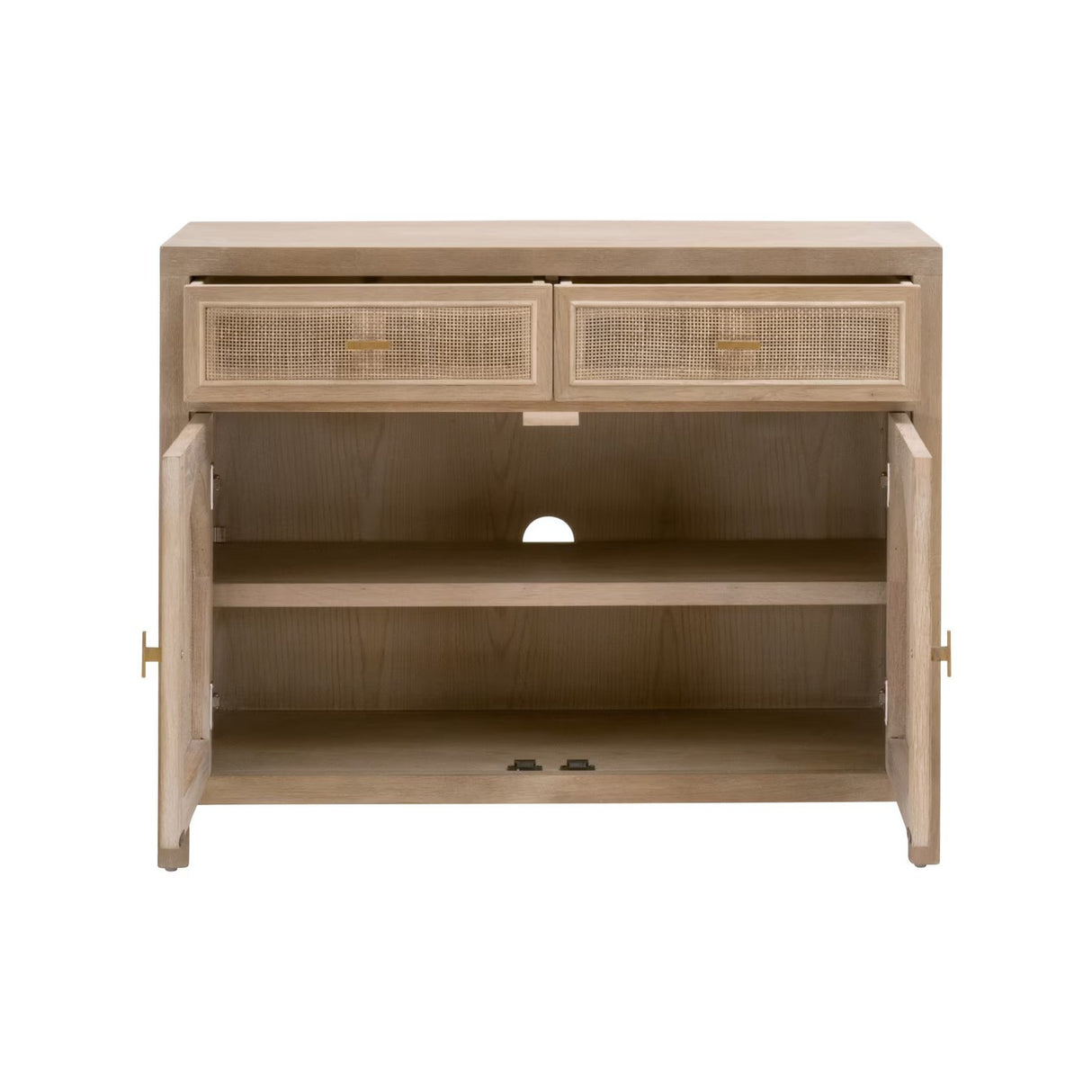 Smoked Gray Oak Media Cabinet | Oroa.com